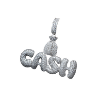 Iced-Out "CASH" Pendant (Silver)
