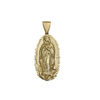Virgin Mary Textured Diamond-Cut Pendant (14K)