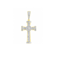 Diamond Baguette Cross Pendant (14K)