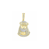 Diamond Jesus Face Pendant (14K)