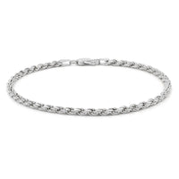 Solid Rope Anklet Bracelet (Silver)
