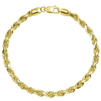 Yellow Gold Rope Bracelet (14K).