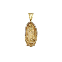 Stone-Set Oval Virgin Mary Pendant (14K)
