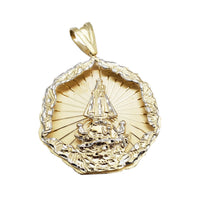 Two-Tone Caridad del Cobre Medallion Pendant (14K)