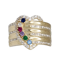 Zirconia Heart Lady Ring (14K)