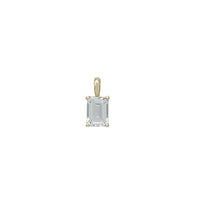 Emerald-Cut Birthstones Solitaire Pendant (14K)