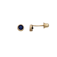 Round CZ Stud Earring (14K)