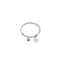 Adjustable Dangling Baby Bangle (Silver)