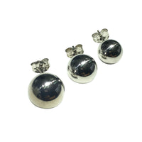 Ball Stud Earring Silver (High-Polished Finish)