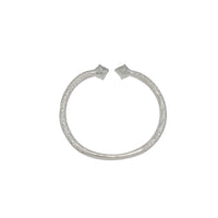 Textured Bangle Bracelet (Silver)