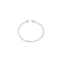 Textured Bangle Bracelet (Silver)