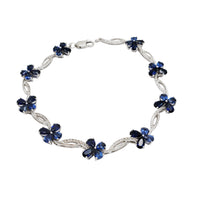 Fancy Butterfly Blue Bracelet (Silver)