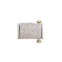 Diamond Iced-Out Solid Sleek Box Clasp (14K)
