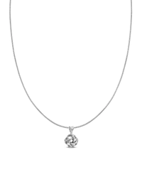 Box Chain & Knot Pendant (Silver)