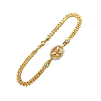 Yellow Gold CZ Butterfly Fancy Bracelet (14K)