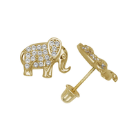 Elephant Stud Earrings (14K)