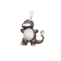 Charmander CZ 3D Pendant (Silver).