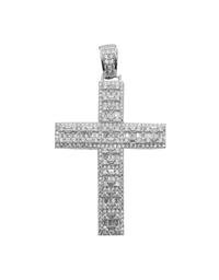 Zirconia Cross Pendant (Silver)