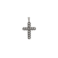 Cubic Zirconia Cross Pendant (Silver)