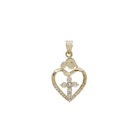 Mom's Heart Cross Pendant (14K)