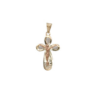 Zirconia Accent Rounded Crucifix Pendant (10K)