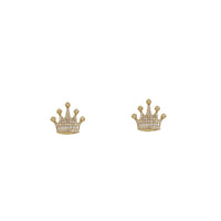 Diamond Baguette Crown Earrings (14K)