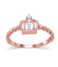 CROWN WHITE Y/G RING