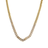 Diamond Fancy Cuban Chain (14K)