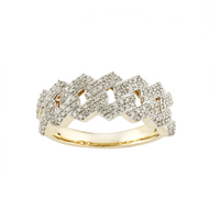 Diamond Cuban Link Ring (14K)
