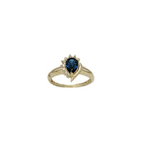 Fancy Birthstone Pear CZ Ring (14K)
