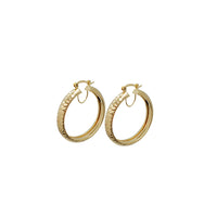 Diamond-Cut Hoop Earrings (14K)