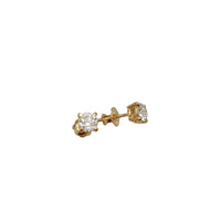 Single Diamond Stud Earrings (14K)