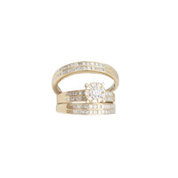 Triple Princess Diamond Engagement Ring (14K)