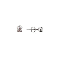 Single Diamond Stone Earrings (14K)