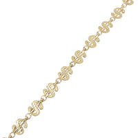 Dollar Sign Bracelet (14K)