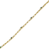 Emerald Fancy Diamond Bracelet (14K).