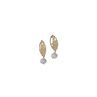 Zirconia Huggie Earrings (14K)