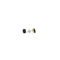 Emerald-cut Sapphire Stud Earrings (14K)