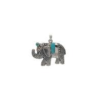 Antique-Finish Elephant Pendant (Silver)