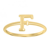Plain Initial Letter Ring (14K)