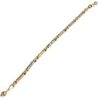 Tricolor Fancy Bracelet (14K)