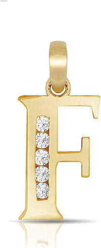 Icy Initial Letter Pendant (14K)