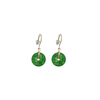 Circle Jade Earrings (14K)