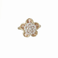 Zirconia Blossom Flower Lady Ring (14K)