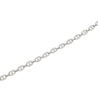 CZ Flat Mariner Bracelet (Silver)