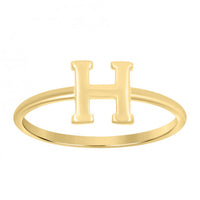 Plain Initial Letter Ring (14K)
