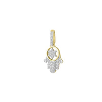 Diamond Hamsa with Star Pendant (14K)