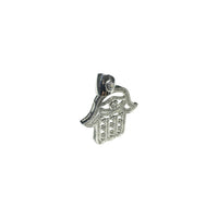 Iced-Out Hamsa Pendant Silver