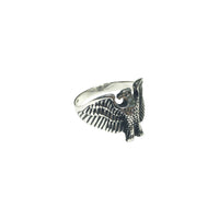 Antique-Finish Hawk Ring (Silver)