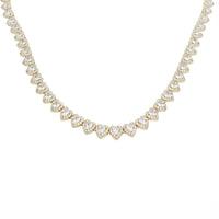 Heart CZ Pendant Necklace (SILVER).